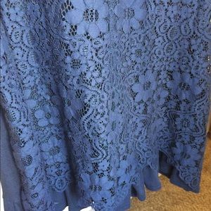 Lace Tank Top With Ruffle Bottom